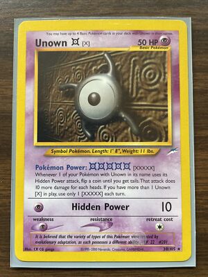 Unown 30/105 rare near mint