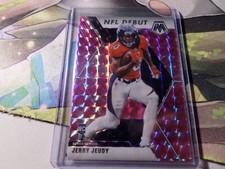 2020 Panini Mosaic JERRY JEUDY PINK CAMO MOZAIC PRIZM RC NFL DEBUT #267 Broncos