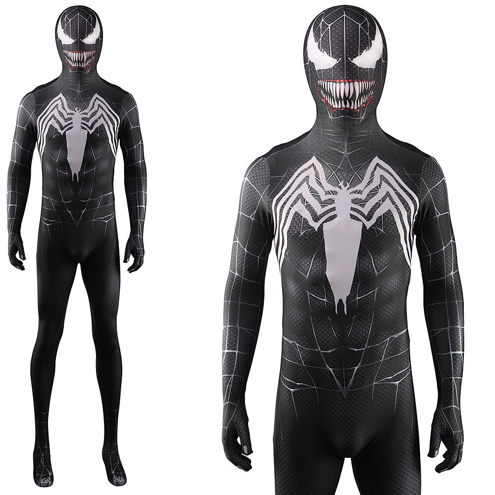 Upgraded Venom Cosplay Jumpsuit Spider-man Bodysuit Costume Men