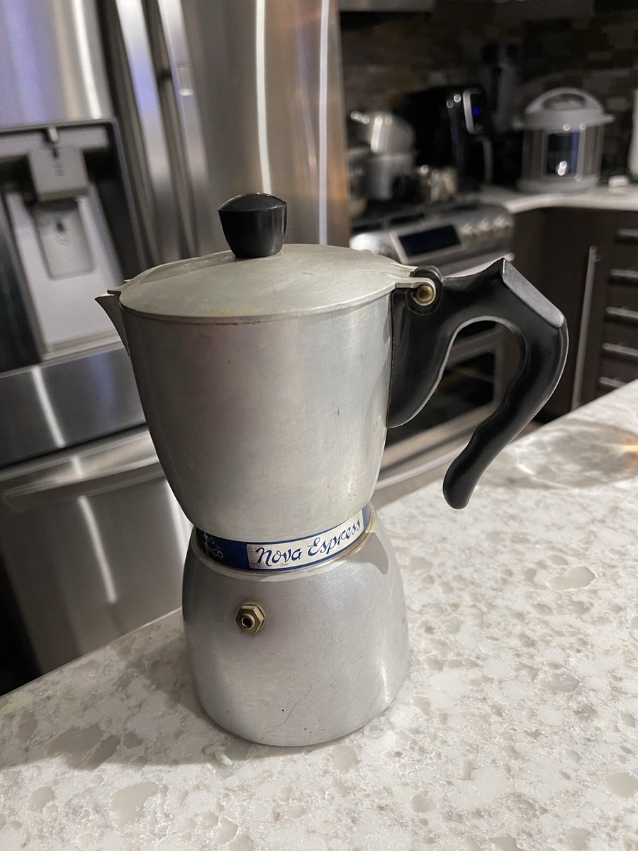 Nova Espress エスプレッソメーカー　直火　ヴィンテージ品￼ アルミ Old Vintage 1960's Nova Espress Brevettata Stovetop Espresso Maker