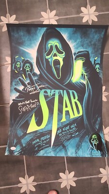 Stab Ghostface Scream Print Steven Luros Holliday Remarque Roger L Jackson JSA
