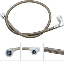 48 4an Turbo Oil Feed Line Steel Braided An4 90 Degree X Straight Ptfe Line 48 4an Turbo Oil Feed Line Steel Braided An4 90 Degree X Straight Ptfe Line