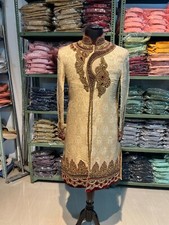White Sherwani Men Wedding Indian Pakistani Ethnic Wear groom Handmade Sherwani