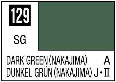 Mr Hobby Mr. Color 129 - Dark Green (Nakajima) - 10ml (Semi-Gloss/Aircraft)