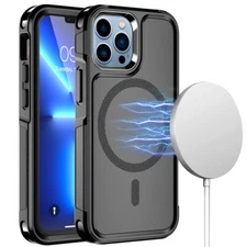 Case For iPhone 16 15 14 13 Pro Max MagSafe Shockproof Heavy Duty Magnetic Cover