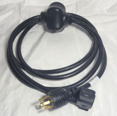9.5' Powerfig NEMA L6-20P to 90° IEC C19 250V 20A Twist Locking 12AWG Power Cord