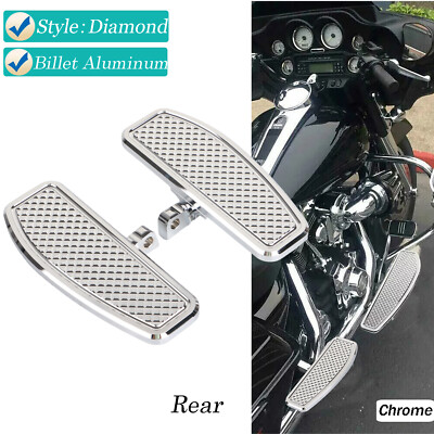 Chrome Passenger Floorboards For Harley Softail Deluxe Fat Boy Road King Glide