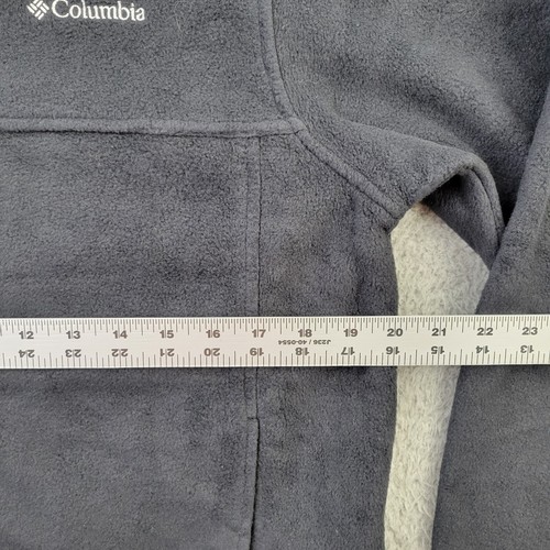 Columbia Fleece Jacket Boys (14/16) Gray Full Zip Pockets Long Sleeve - Picture 7 of 10