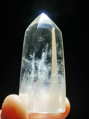 Lemuriano "Plumas de Ángel Azul" Cuarzo Punta Natural Cristal Curación Áspera - Imagen 2 de 8
