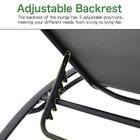 Set of 2 Aluminum Adjustable Patio Chaise Lounge Chairs Recliner with Side Table — photo 5