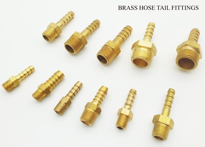 Messing Außengewinde Schlauchnippel Verschraubung Nozal Hydraulikflüssigkeiten Öl X1