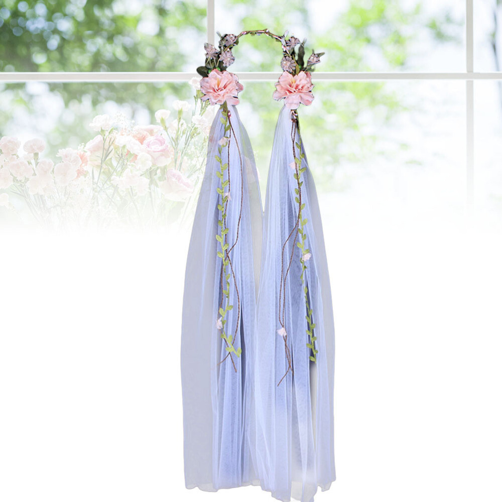 Bridal Shower Decorations Orange Wedding Veil Baroque Weave Garland Bride Miss