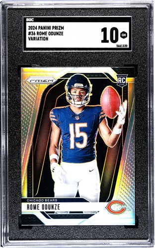 💎2024 Panini Prizm ROME ODUNZE RC Variation Silver Prizm #36 SSP SGC 🔟 🐻's WR
