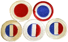 5 WWII Era U.S. Army Ground Forces General Headquarters Reserve Shoulder Patches