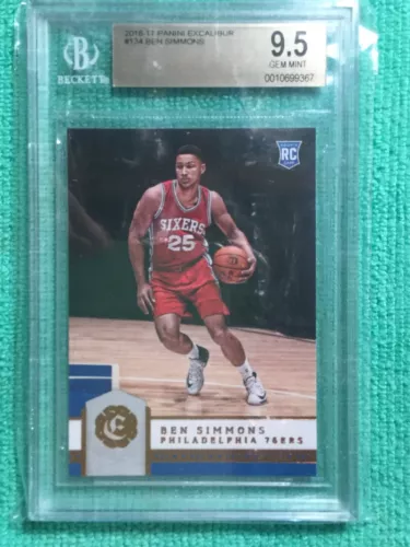 2016-17 BEN SIMMONS Panini Excalibur RC / ROOKIE Philadelphia 76ers BGS 9.5 Gem