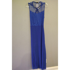 Vicabo NWT Long blue sheer sparkling dress by Vicabo.