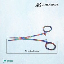 Pet Care Dog/Cat Groomer Hemostat Locking Forceps Veterinary 5.5" Straight Tips