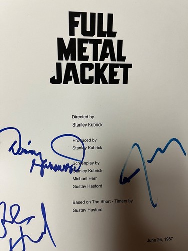 Full Metal Jacket Cast Signed Autographed Movie Script Cover Proof D’onofrio - Picture 2 of 8