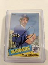 Paul Mirabella 1985 Topps - #766 - Seattle Mariners - Authentic Autograph