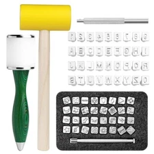 Metal Stamping Kit Leather Craft Carving Punch Tool Number Letter Stamps Tools