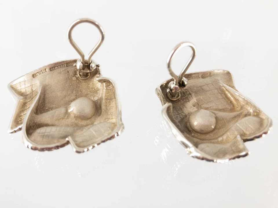 Pendientes de cinta de plata de ley 1988 de Angela Cummings de Bergdorf Goodman NY Foto 4 de 4