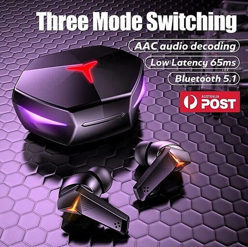 TWS Bluetooth 5.2 Wireless Headset Gaming Earphones Earbuds Noise Cancelling AU