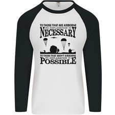 To Those Airborne Paras Parachute Regiment Mens L/S Baseball T-Shirt