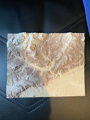 3d topographical Relief Map Columbine Castle Rock Denver South Front range