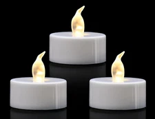 12-Pack Battery-Operated Tea Light Candles Flickering Flameless LED Lights Warm
