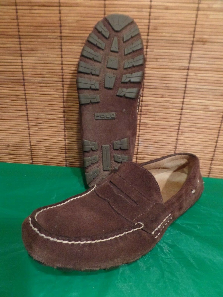 Polo Ralph Lauren Brown Suede Penny Loafers Men display picture 1