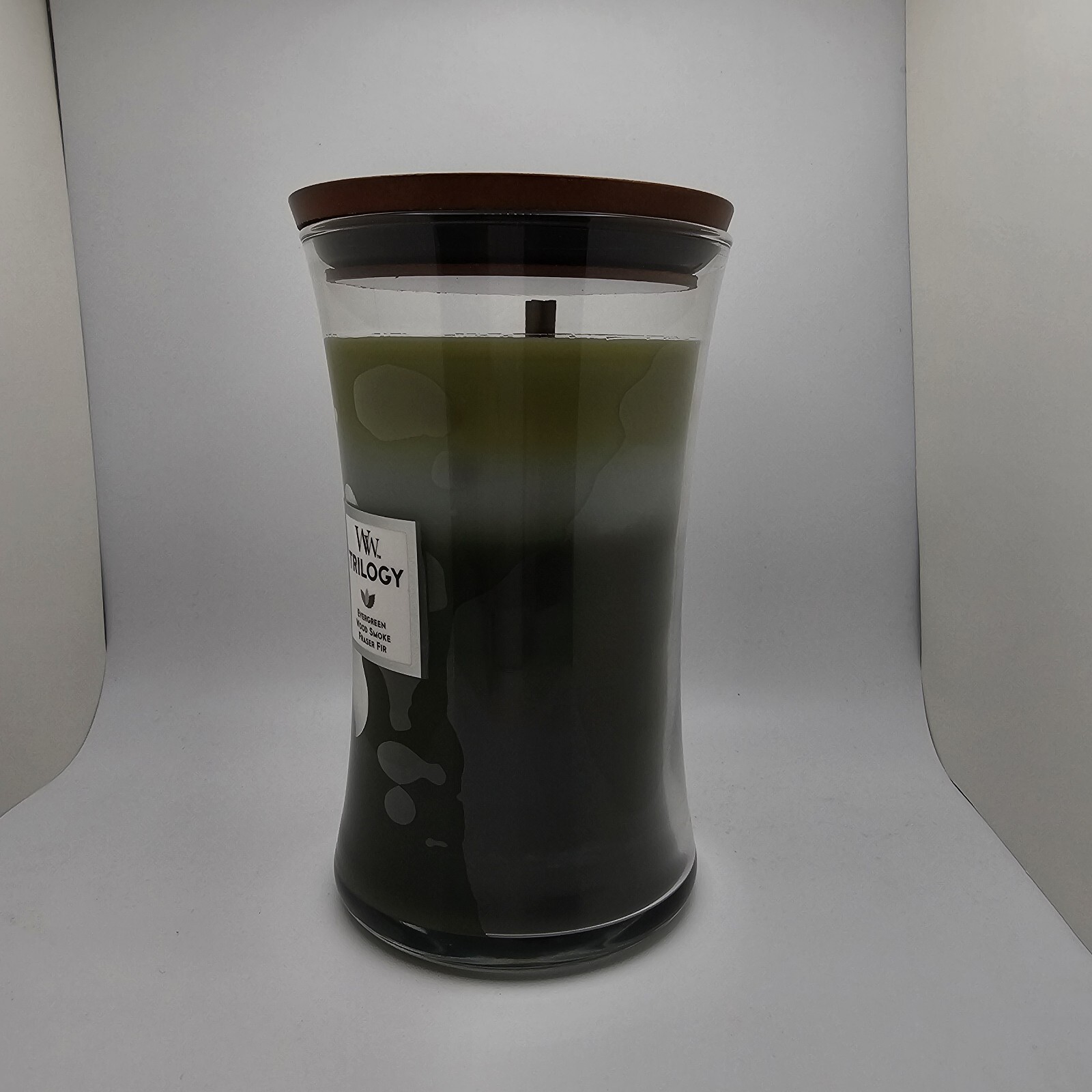 WoodWick Evergreen TRILOGY Large Hourglass Jar Candle 21.5oz New eBay