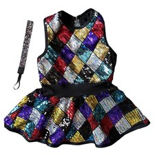 Curtain Call Kaleidoscope Jazz, Tap, Dance Costume Child's CME 7/8 Sequin Peplum