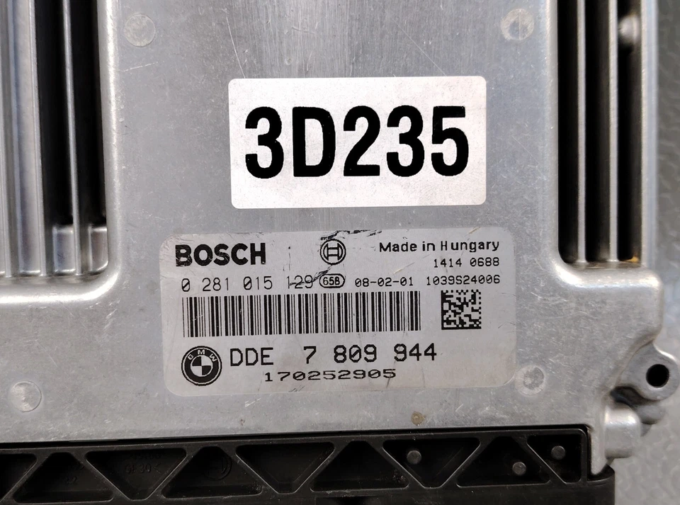 05 12 BMW 3 SERIES E90 6 CYL SEDAN ENGINE CONTROL MODULE ECM 7809944 0281015129 - Image 2 of 4