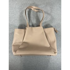 LOVEVOOK Laptop Tote Bag Beige Vegan Leather Work Travel Shoulder Bag Large