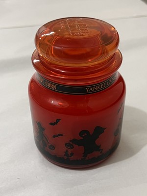 Halloween Yankee Candle Unused CANDY CORN Scent 14.5oz. Costumes Black Cutout