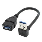 USB 3.0 Angle 90 Degree Extension Cable Male to Female Adapter Cord Data Sync