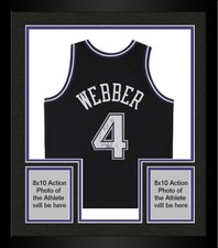 Framed Chris Webber Kings Signed 2000-01 Mitchell & Ness Replica Jersey w/Insc