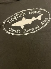 Dogfish Head Brewery Graphic Logo T-Shirt XL Craft Brew Ales Beer IPA 60 Olive