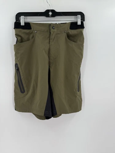 ZOIC Ether 9 GREEN Hiking Biking Shorts PADDED LINER NOT INCLUDED Men's SMALL