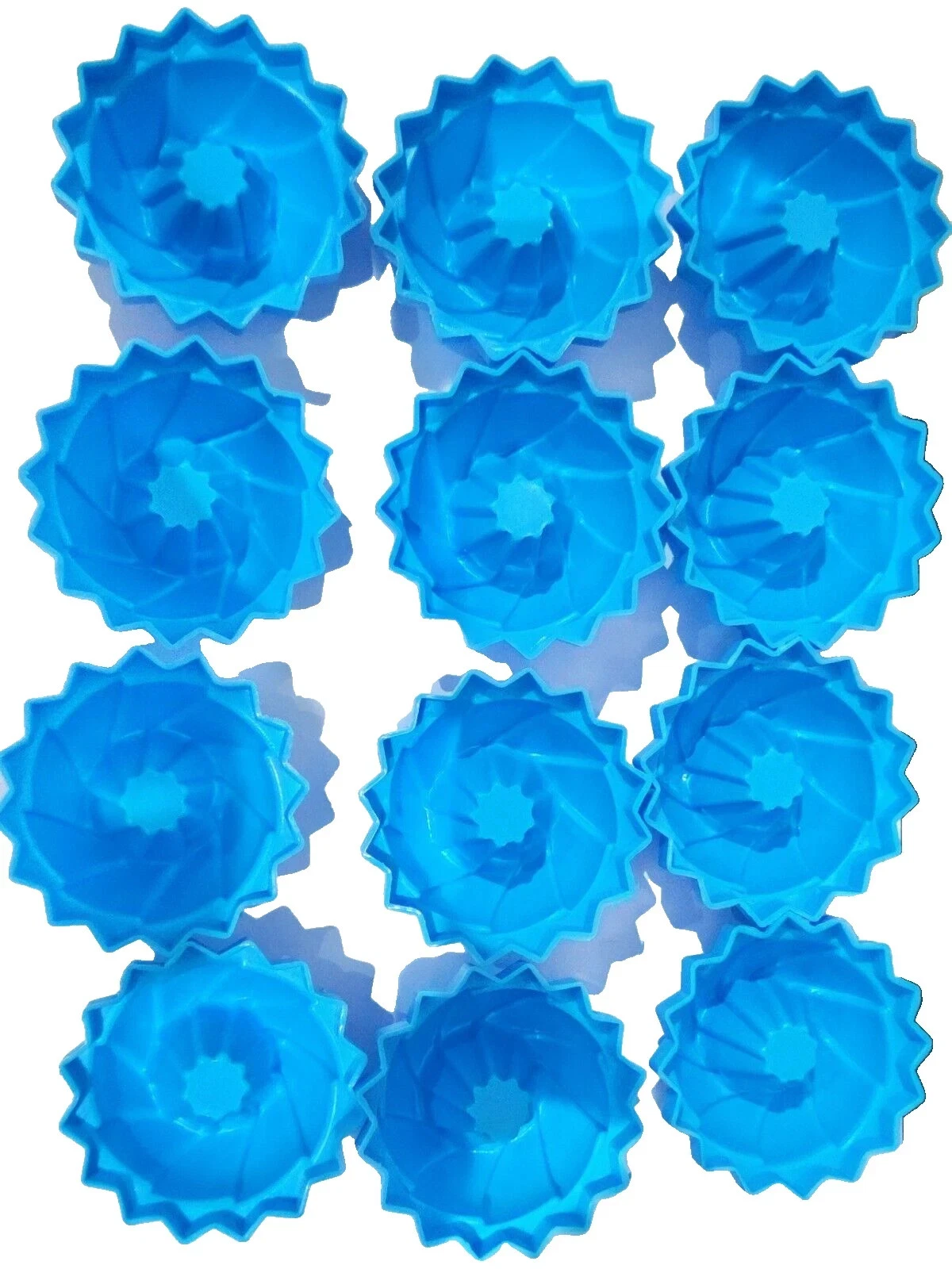 12 Pieces X 2 Blue Mini Muffin Mold Puteri Ayu Kuih Puteri Kue Putu Ayu Mold 6cm