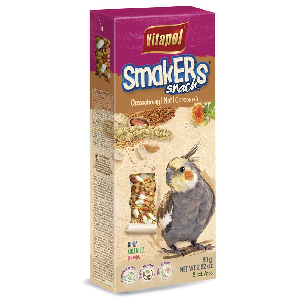 Vitapol Cockatiel Sticks Twinpack Nut flavoured treats Quakers Conures Meyers