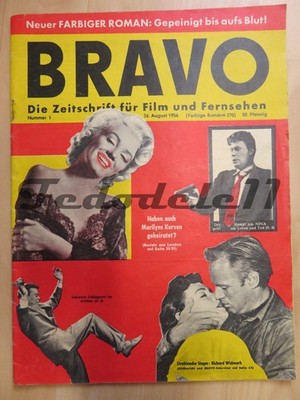Original Bravo vom 26.08.1956 , ''kein Nachdruck'' , Marilyn Monroe