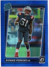 2021 Panini Donruss Optic Rated Rookie Blue Hyper Prizm Ronnie Perkins RC #283