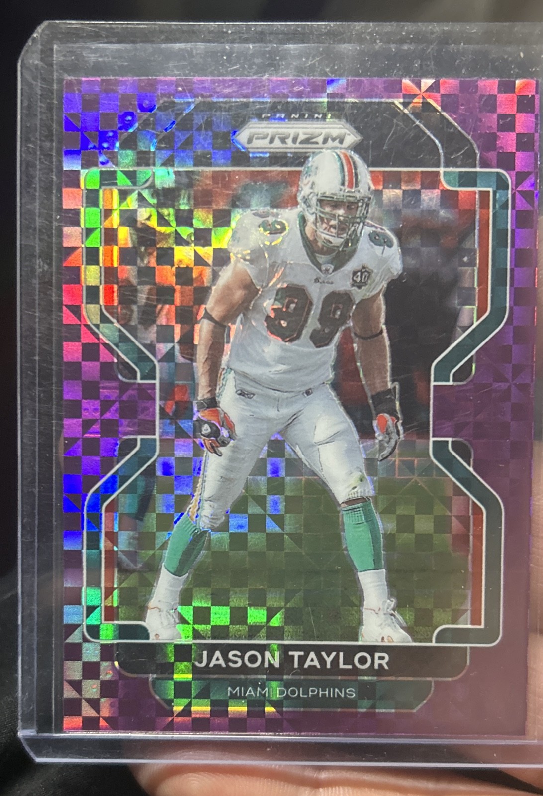 2021 Panini Prizm - Jason Taylor #113 Purple Power Prizm /49