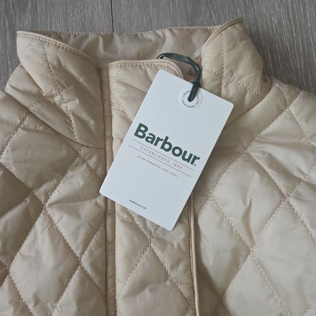 Barbour Women's Flyweight Cavalry Quilted Jacket Size US 4 Pearl