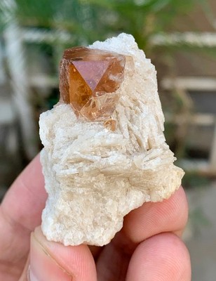 40 Gm Natural Topaz Crystal with Albite Specimen From Skardu Pakistan Mineral