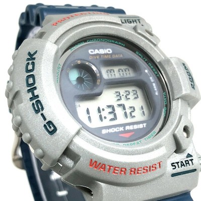 【新品】G-SHOCK/Gショック FROGMAN DW-6300B-ベゼル CASIO G-SHOCK FROGMAN DW-6300B-2 First Generation Watch Gray Blue