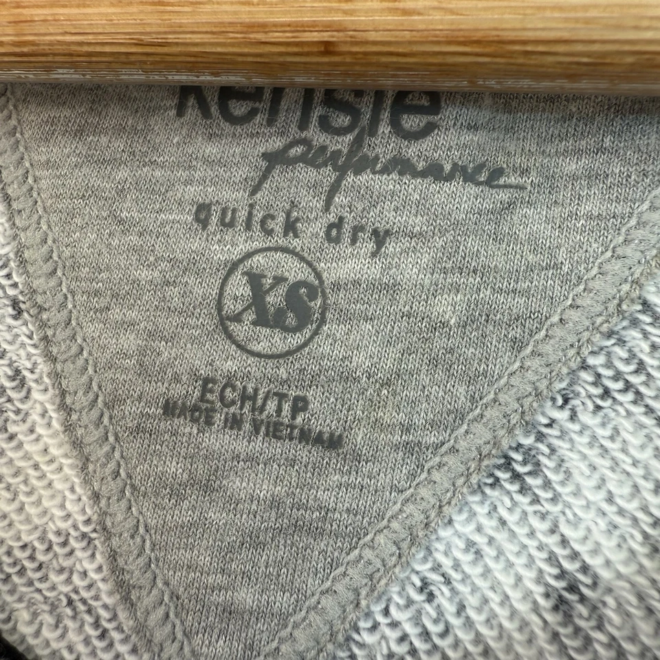 Top de manga larga Kensie Performance gris estampado animal con cremallera trasera XS Foto 4 de 4