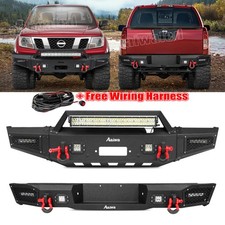 Aaiwa For 2005-2022 Nissan Frontier Steel Front Rear Bumper Wwinch Platewiring