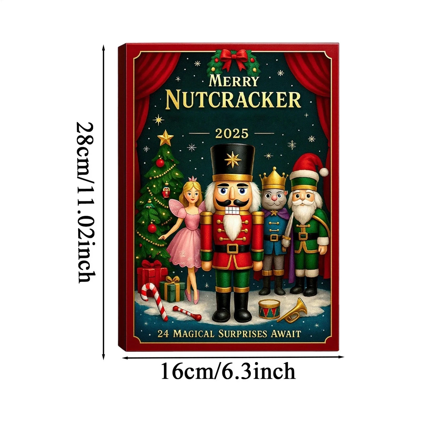 Merry Nutcracker Advent Calendar 2025 24-Day Christmas Countdown Calendar